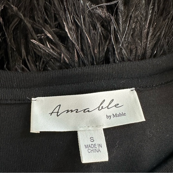Amable By Mable Black Feather Dress, Small - Picture 11 of 15